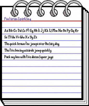 Fontarian Sparkling Regular animated font preview