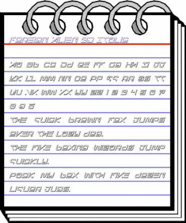 Foreign Alien 3D Italic Italic animated font preview Foreign Alien 3D Italic Italic animated font preview