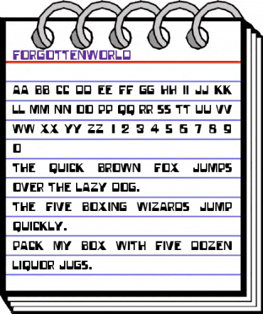 ForgottenWorld Regular animated font preview