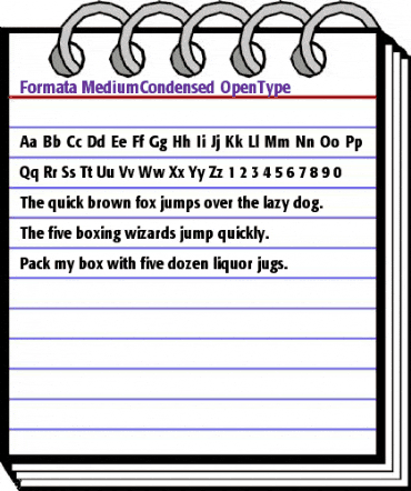 Formata Medium Condensed animated font preview