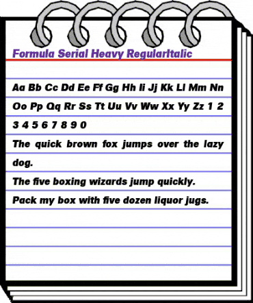 Formula-Serial-Heavy RegularItalic animated font preview