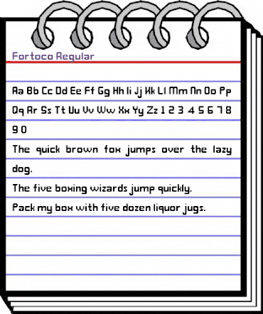 Fortoco Regular animated font preview