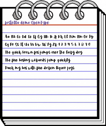 fostella demo Regular animated font preview