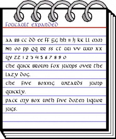 Foucault Expanded Expanded animated font preview