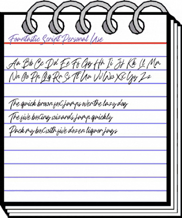 Fountastic Script Personal Use Regular animated font preview