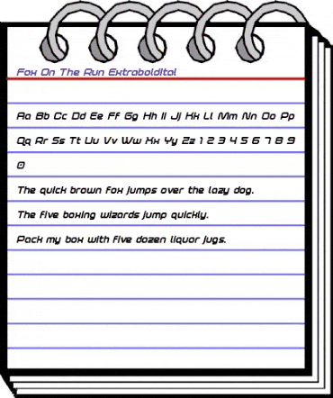 Fox on the Run Extra-Bold Italic Extra-Bold Italic animated font preview