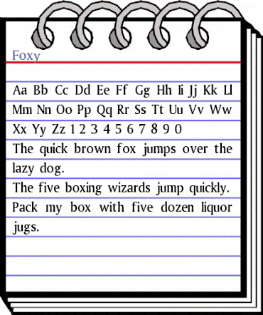 Foxy Regular animated font preview