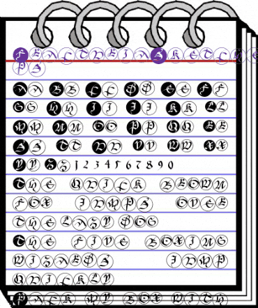 FracturiaSketchedCaps Regular animated font preview FracturiaSketchedCaps Regular animated font preview