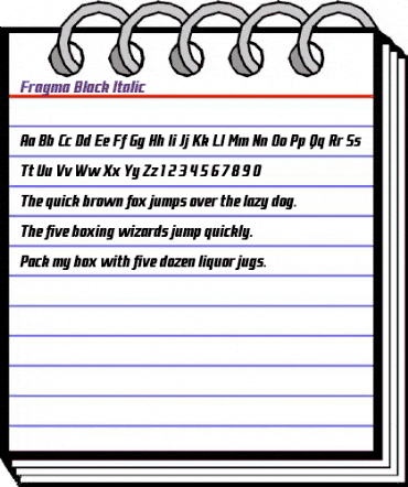 Fragma Black Italic animated font preview Fragma Black Italic animated font preview