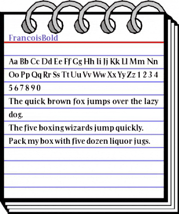 FrancoisBold Regular animated font preview FrancoisBold Regular animated font preview