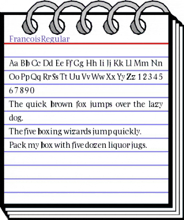 FrancoisRegular Regular animated font preview