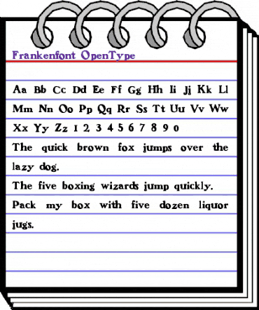 Frankenfont Regular animated font preview