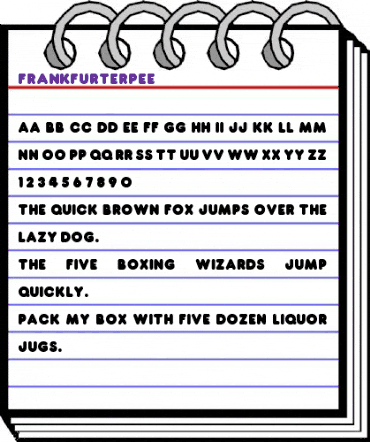 FrankfurterPEE Regular animated font preview FrankfurterPEE Regular animated font preview