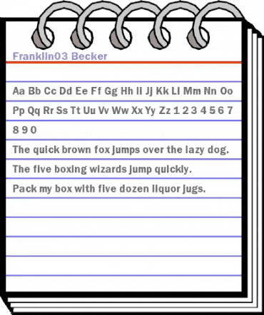 Franklin03 Becker Regular animated font preview