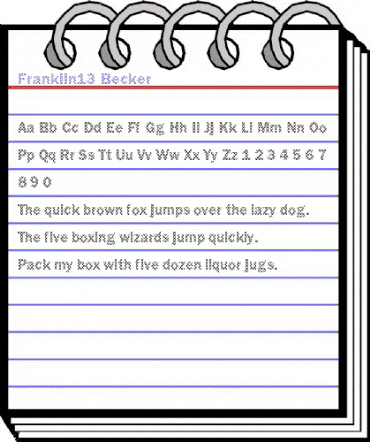 Franklin13 Becker Regular animated font preview