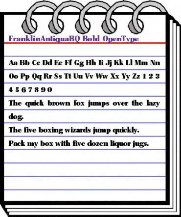 Franklin-Antiqua BQ Regular animated font preview