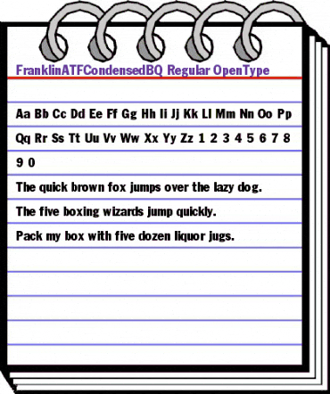 FranklinATFCondensedBQ Regular animated font preview