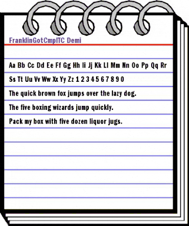 FranklinGotCmpITC Demi animated font preview FranklinGotCmpITC Demi animated font preview