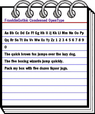 Franklin Gothic Condensed animated font preview Franklin Gothic Condensed animated font preview