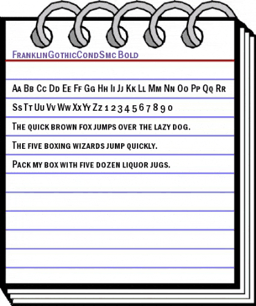 FranklinGothicCondSmc Bold animated font preview FranklinGothicCondSmc Bold animated font preview