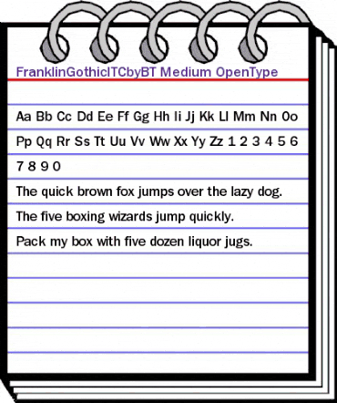 ITC Franklin Gothic Medium animated font preview