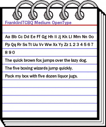 Franklin ITC BQ Regular animated font preview