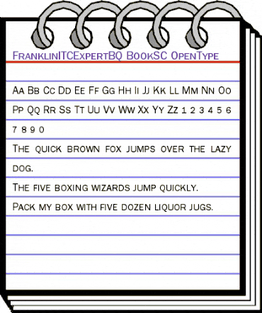 Franklin ITC Expert BQ Regular animated font preview