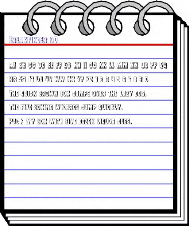 Freakfinder 3D Regular animated font preview