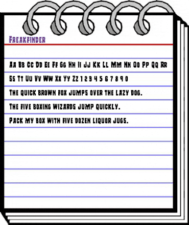 Freakfinder Regular animated font preview Freakfinder Regular animated font preview