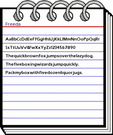 Freeda Regular animated font preview