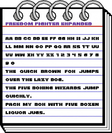 Freedom Fighter Expanded Expanded animated font preview Freedom Fighter Expanded Expanded animated font preview