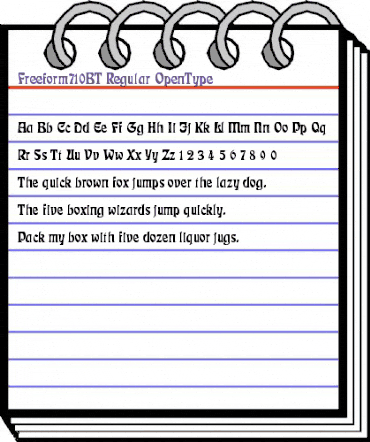 Freeform 710 Regular animated font preview