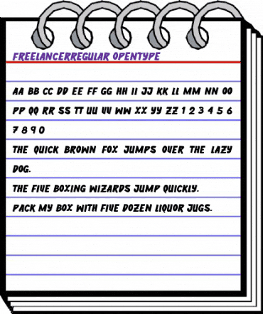 Freelancer Regular animated font preview