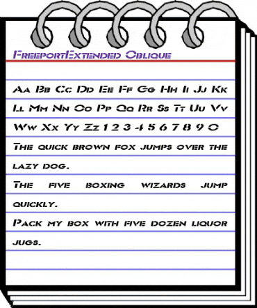 FreeportExtended Oblique animated font preview FreeportExtended Oblique animated font preview
