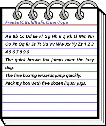 FreeSetC Regular animated font preview