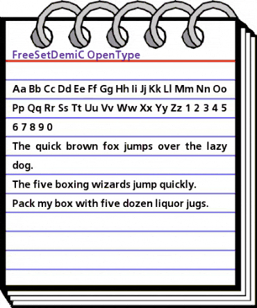 FreeSetDemiC Regular animated font preview FreeSetDemiC Regular animated font preview