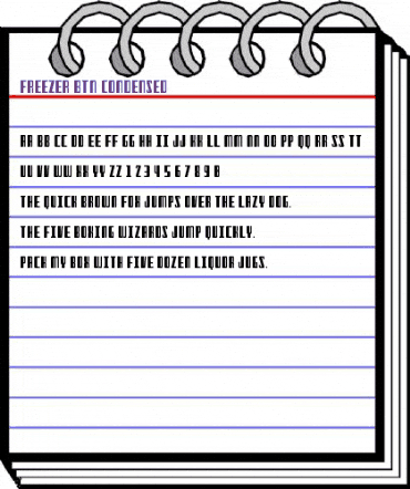 Freezer BTN Condensed Regular animated font preview Freezer BTN Condensed Regular animated font preview