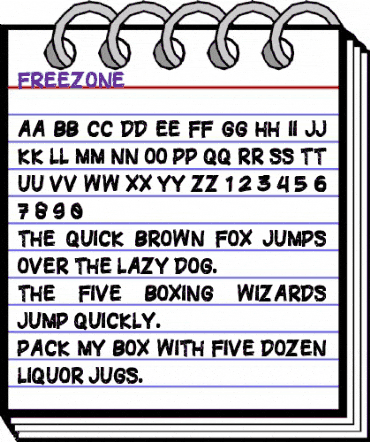 FREEZONE Regular animated font preview
