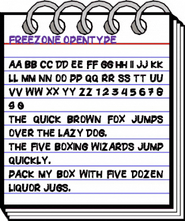 FREEZONE Regular animated font preview