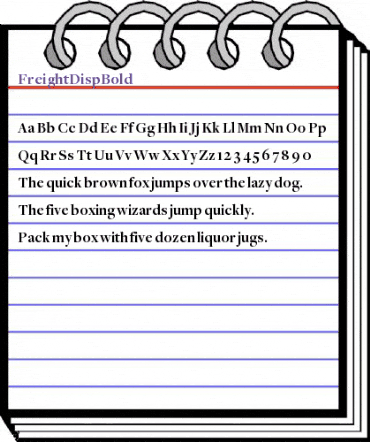 FreightDispBold Regular animated font preview