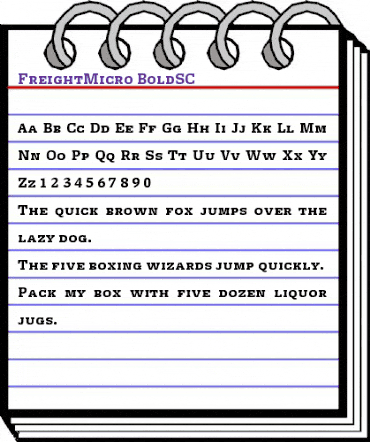 FreightMicro BoldSC animated font preview