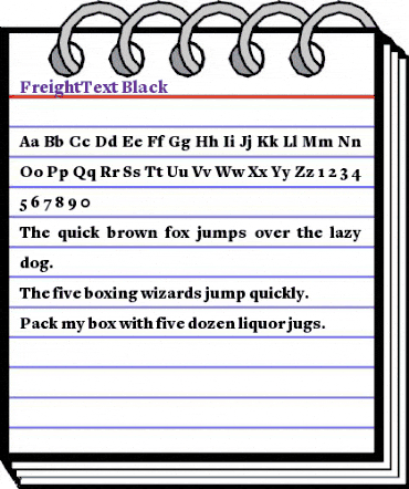 FreightText Black animated font preview