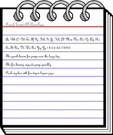 French Script AT Regular animated font preview