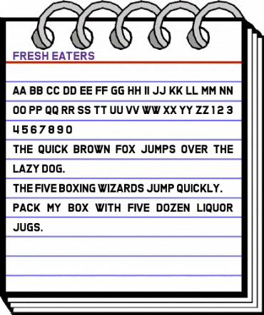 Fresh Eaters Regular animated font preview