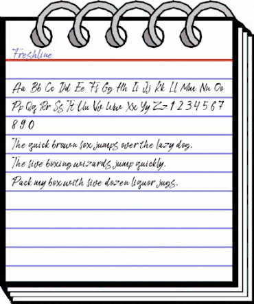 Freshline Regular animated font preview