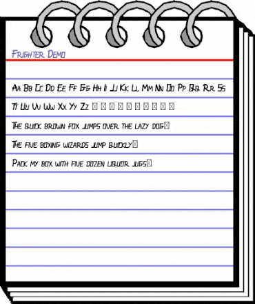Frighter Demo Regular animated font preview Frighter Demo Regular animated font preview