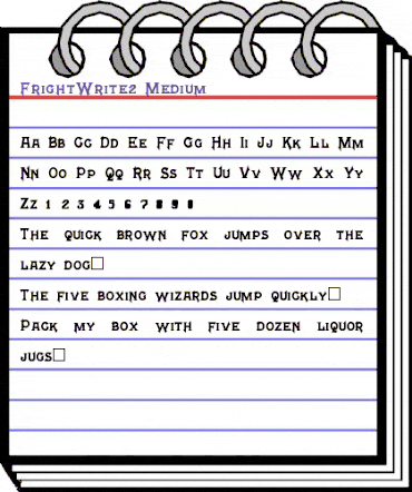 FrightWrite2 Regular animated font preview