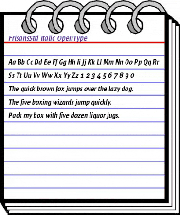 Frisans Std Italic animated font preview Frisans Std Italic animated font preview