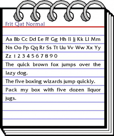 Frit-Qat Normal animated font preview