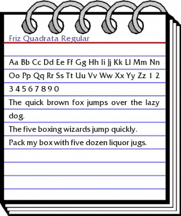 FrizQuaReg Regular animated font preview